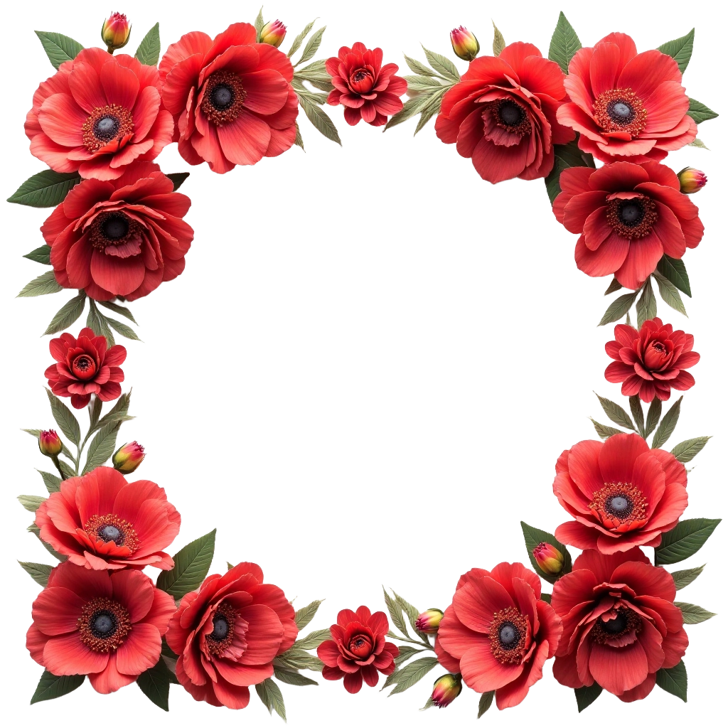 Red Floral Wreath